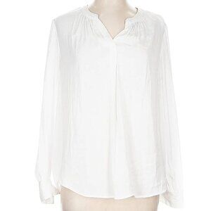 Simply Vera Verawang White Long Sleeve Blouse Size Small